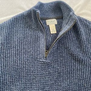 Quarter Zip LL Bean 100% Cotton Sweater - Work a few times, excellent condition